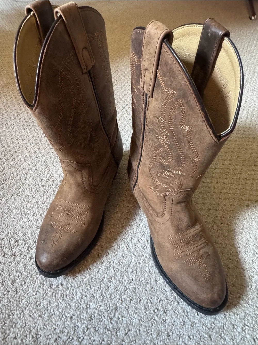 Kids Brown Western Work Boots - Smoky Mountain Boots. Classic Cowboy Style